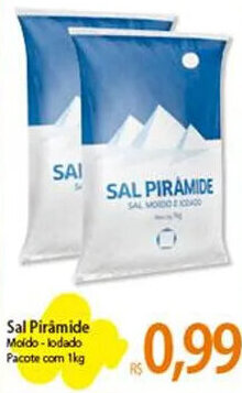 Sal Pirâmide Moldo-lodado Pacote com 1kg