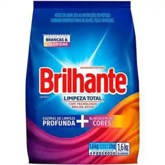 Sabão em pó brilhante limpeza total 1.6kg
