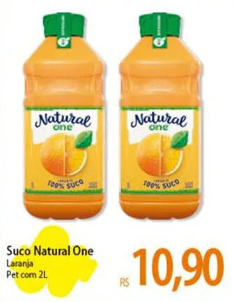 Atacadão Suco Natural One Laranja Pet com 2L oferta