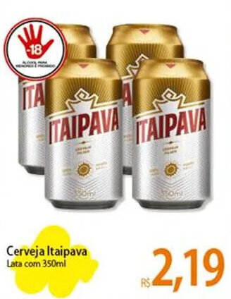 Atacadão Cerveja Itaipava Lata com 350ml oferta