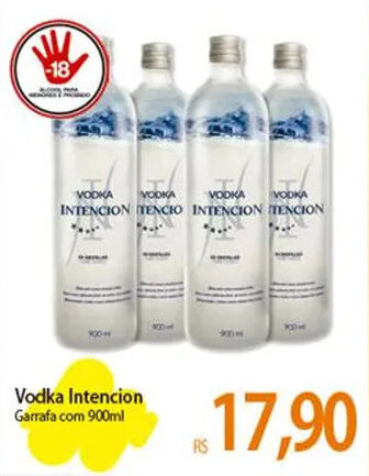 Atacadão Vodka Intencion Garrafa com 900ml oferta