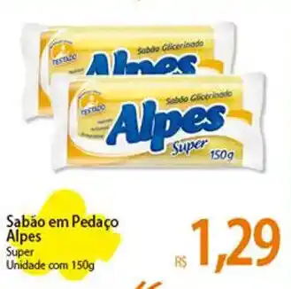 Sabão em Pedaço Alpes Super Unidade com 150g