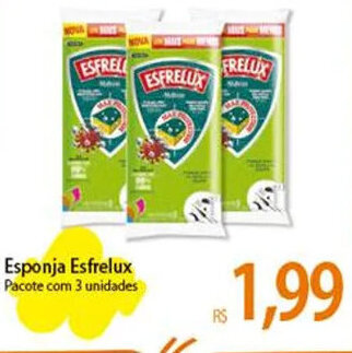 Atacadão Esponja Esfrelux Pacote com 3 unidades oferta