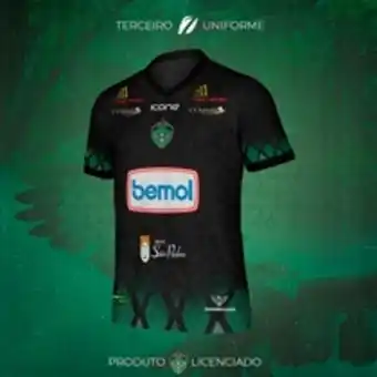 Camisa ícone sports manaus fc tamanho xg preta