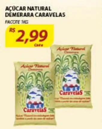 Assaí Atacadista Acucar Natural Demerara Caravelas 1kg oferta