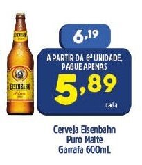 Arena Atacado Cerveja Eisenbahn Puro Malte Garrafa 600ml oferta