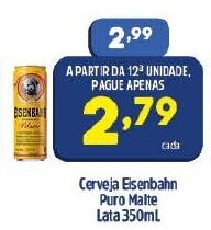 Arena Atacado Cerveja Eisenbahn Puro Malte lata 350ml oferta