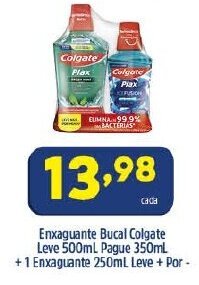 Arena Atacado Enxaguante Bucal Colgate Leve 500ml Pague 350ml + 1 Enxaguante 250ml leve+ pague- oferta