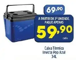 Caixa termica invicta Pop Azul 34L
