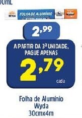 Arena Atacado Folha de Aluminio Wyda 30cmx4m oferta