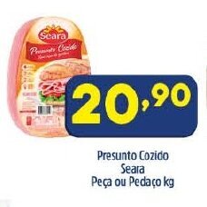 Arena Atacado Presunto Cozido Seara peca ou Pedaco 1kg oferta