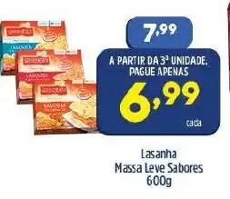 Arena Atacado Lasanha Massa Leve Sabores 600g oferta