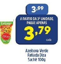 Arena Atacado Azeitona Verde Fatiada Diza sache 100g oferta