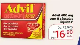 Advil 400mg com 8 capsulas liquidas