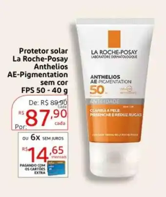 Extra Supermercado Protetor Solar La Roche-Posay Anthelios AE-Pigmentation sem cor FPS 50 40g oferta