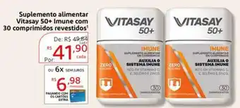 Extra Supermercado Suplemento alimentar Vitasay 50+ Imune com 30 comprimidos revestidos oferta