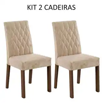 Pão de Açúcar Kit 2 cadeiras de jantar 4254 madesa - rustic/imperial oferta