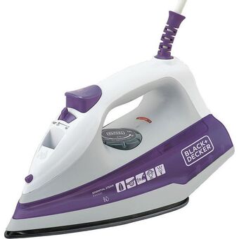 Casa e Vídeo Ferro de passar roupa vapor spray 1200w black & decker fx1000 com base antiaderente roxo e branco 220v oferta