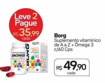 Drogal Borg suplemento vitamínico de a a z + ômega 3 c/60 cps oferta