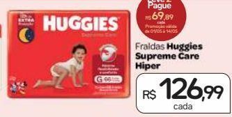 Drogal Fraldas huggies supreme care hiper oferta