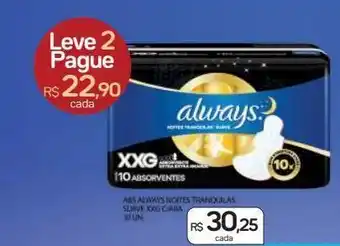 Drogal Absorvente noturno always 10un oferta