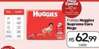 Drogal Fraldas huggies supreme care mega oferta