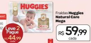 Drogal Fraldas huggies natural care mega oferta