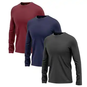Kit 3 camisetas masculina dry fit manga longa treino academia caminhada