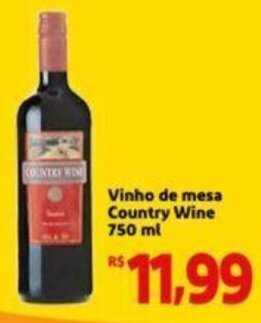 Vinho de mesa Country Wine 750 ml