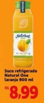 Extra Supermercado Suco refrigerado Natural One laranja 900 ml oferta