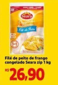 Extra Supermercado Filé de peito de frango congelado Seara zip 1 kg oferta