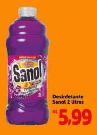 Extra Supermercado Desinfetante Sanol 2 litros oferta
