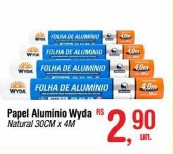 Fort Atacadista Papel Alumínio Wyda Natural 30CM X 4M oferta