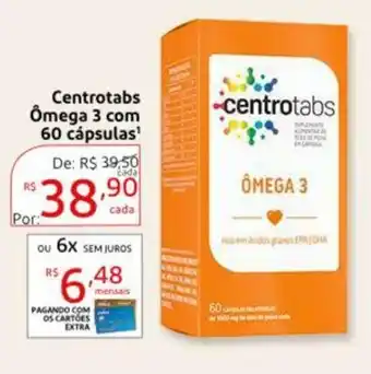 Extra Supermercado Centrotabs Omega 3 com 60 capsulas oferta