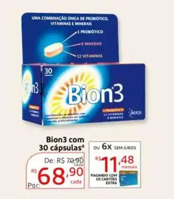 Extra Supermercado Bion3 com 3 capsulas oferta