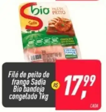 Frangolândia File de peito de frango Sadia Bio bandeja congelado 1kg oferta