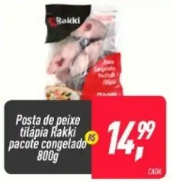 Frangolândia Posta de peixe tilapia Rakki pacote congelado 800g oferta