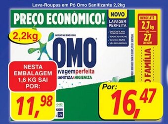 Supermercados Guanabara Lava roupas em po Omo Sanitizante 1.6kg oferta