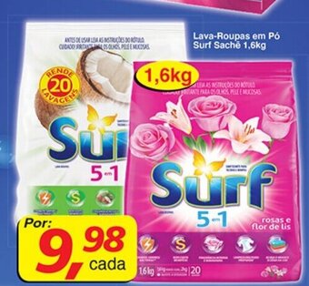 Supermercados Guanabara Lava Roupas em po Surf sache 1.6kg oferta