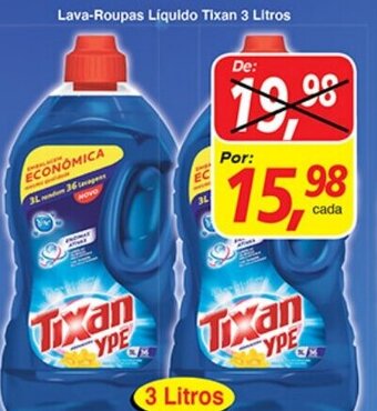 Supermercados Guanabara Lava roupas Liquido Tixan 3L oferta