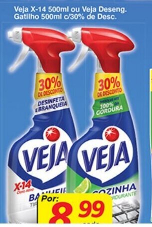 Supermercados Guanabara Veja X-14 500ml ou Veja Deseng. Gatilho 500ml c/30% de Desc. oferta