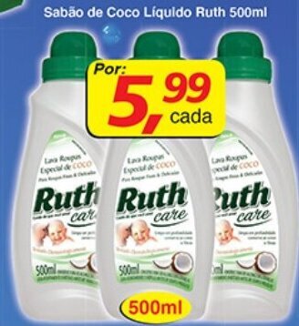 Supermercados Guanabara Sabao de Coco Liquido Ruth 500ml oferta