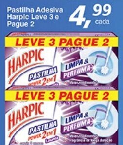 Pastilha Adesiva harpic Leve 3 e pague 2