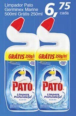 Supermercados Guanabara Limpador Pato Germinex marine 500ml gratis 250ml oferta