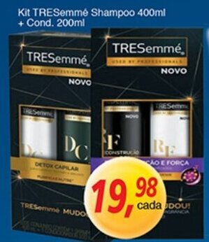 Supermercados Guanabara Kit TRESemme Shampoo 400ml + Condicionador 200ml oferta