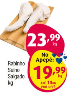 Rabinho Suíno Salgado kg