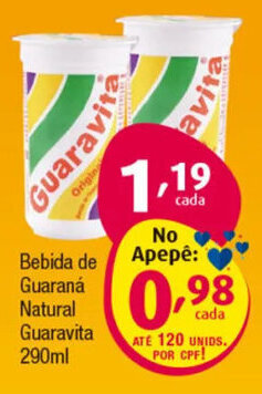 Bebida de Guaraná Natural Guaravita 290ml