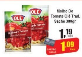 Higa's Supermercado Molho De Tomate Olé Trad. Sachè 300gr oferta