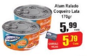 Higa's Supermercado Atum Ralado Coqueiro Lata 170gr oferta