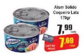 Higa's Supermercado Atum Sólido Coqueiro Lata 170gr oferta